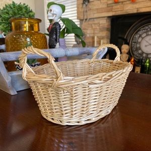 Natural Wicker Boho Bread or Fruit Basket
